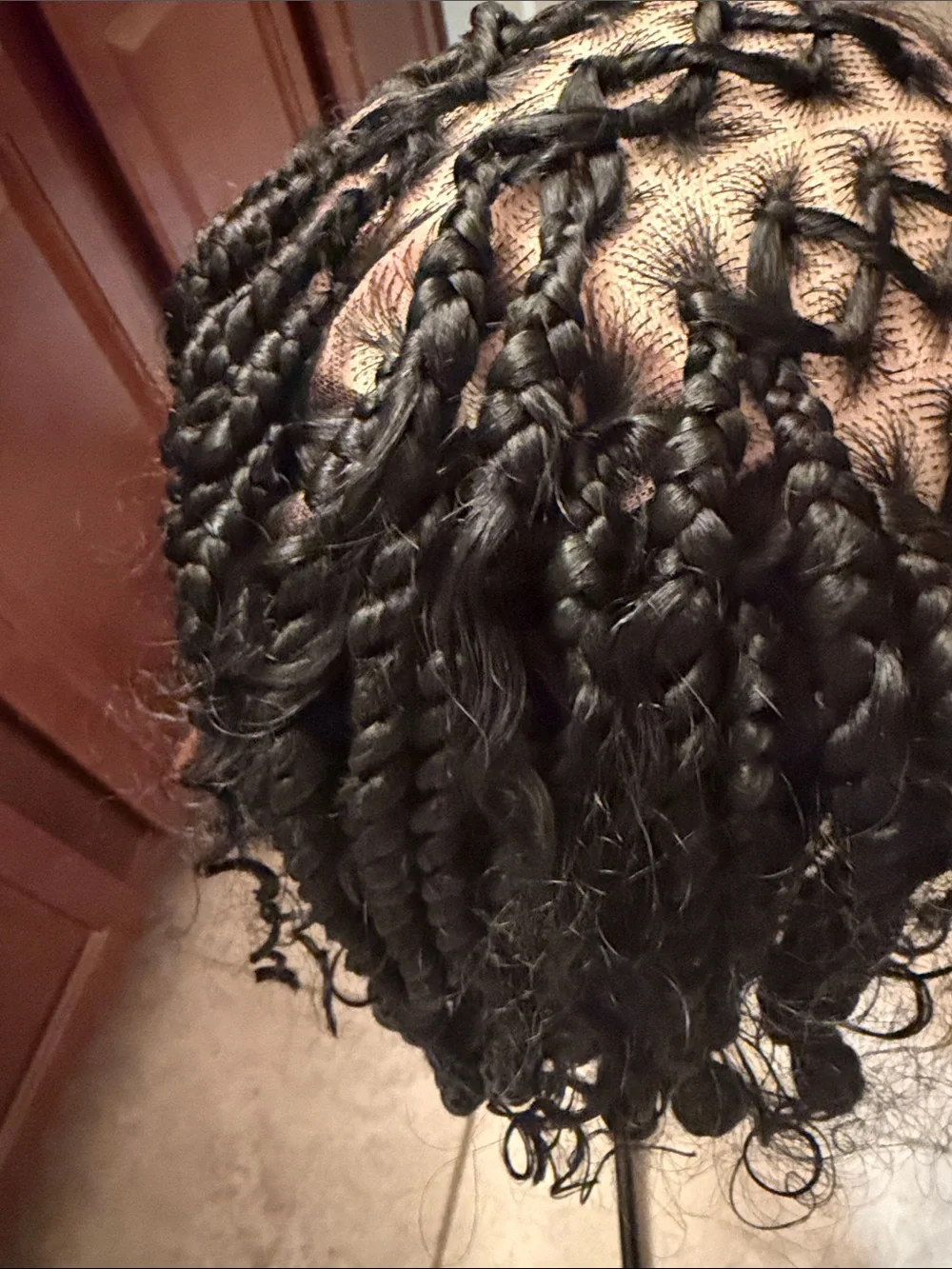 Black Braided Lace Front Wig Cap - Women Hair
